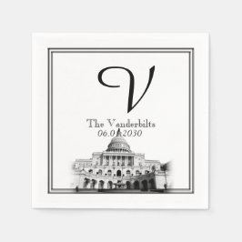 Washington DC Destination Wedding Napkin Pappersservett