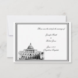 Washington DC Destinationsbröllop Spara datumet
