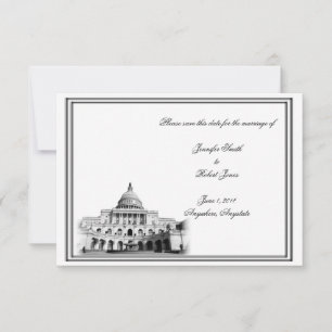 Washington DC Destinationsbröllop Spara datumet