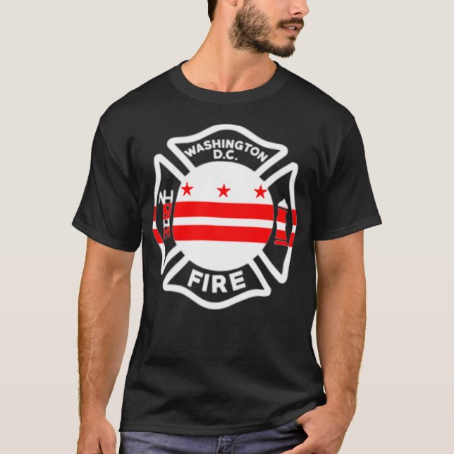 Washington DC Fire Department  Firefighters T Shirt (Framsida)