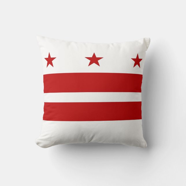 Washington DC Flagga American MoJo Pillow Kudde (Framsida)