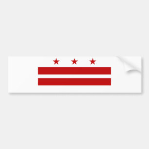 Washington DC Flagga Bildekal