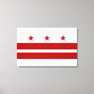 Washington DC-flagga Canvastryck