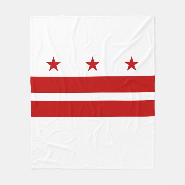 Washington DC flagga Fleecefilt (Framsidan)