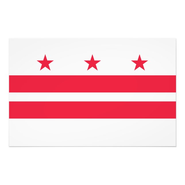 Washington DC flagga Fototryck (Framsidan)
