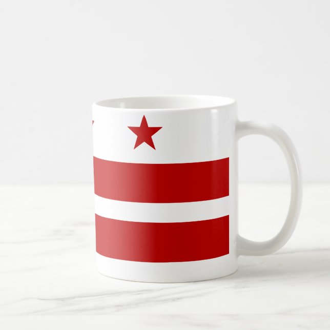 Washington DC-flagga Kaffemugg (Höger)