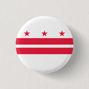 Washington DC Flagga Knapp
