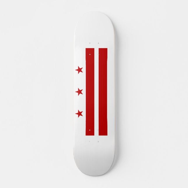 Washington DC flagga Mini Skateboard Bräda 18,5 Cm (Framsida)