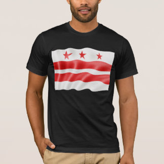 Washington DC-flagga som vinkar - District of Tee Shirt