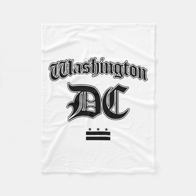 Washington Dc Flagga Souvenir Långärmad  Fleecefilt (Framsidan)