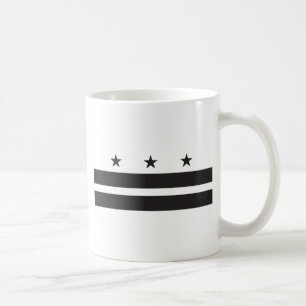 Washington DC-flagga - svart Kaffemugg