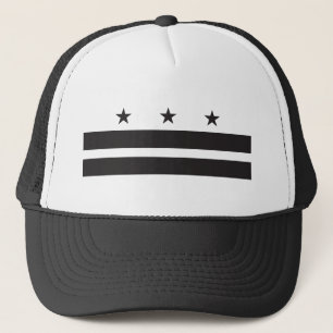 Washington DC-flagga - svart Keps