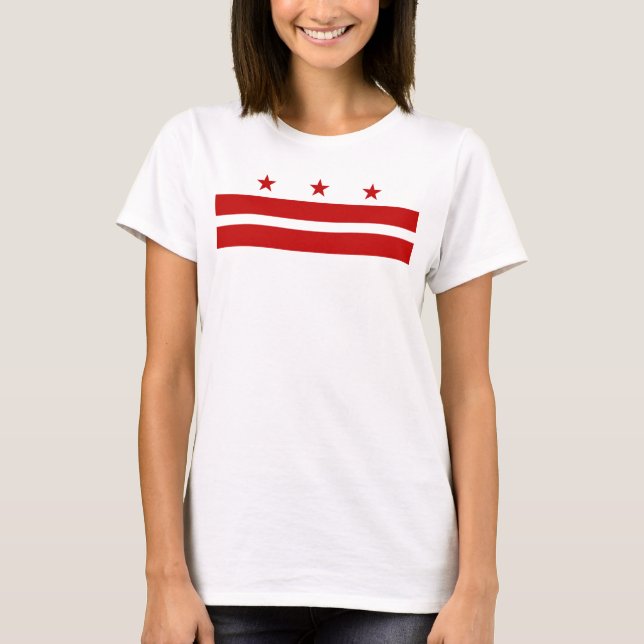 Washington DC-flagga T-shirt (Framsida)
