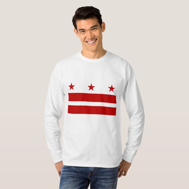 Washington DC flagga T Shirt (Hel framsida)