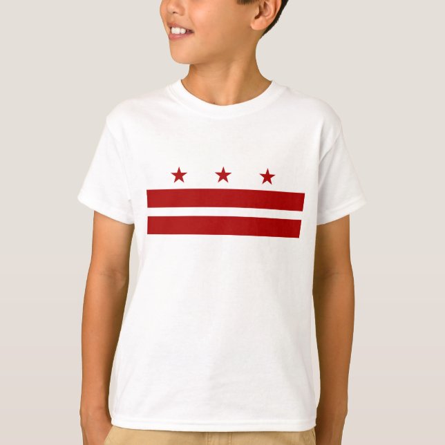 Washington DC-flagga T-shirt (Framsida)