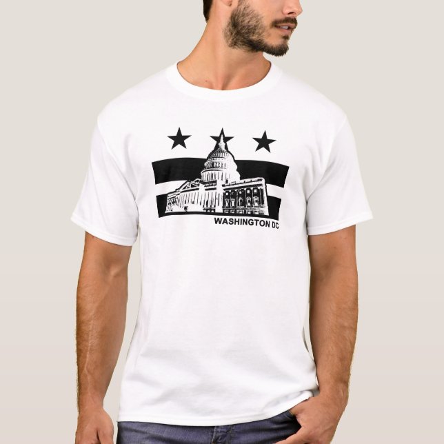 Washington DC Flagga T-shirt (Framsida)