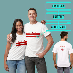 Washington DC Flagga T Shirt