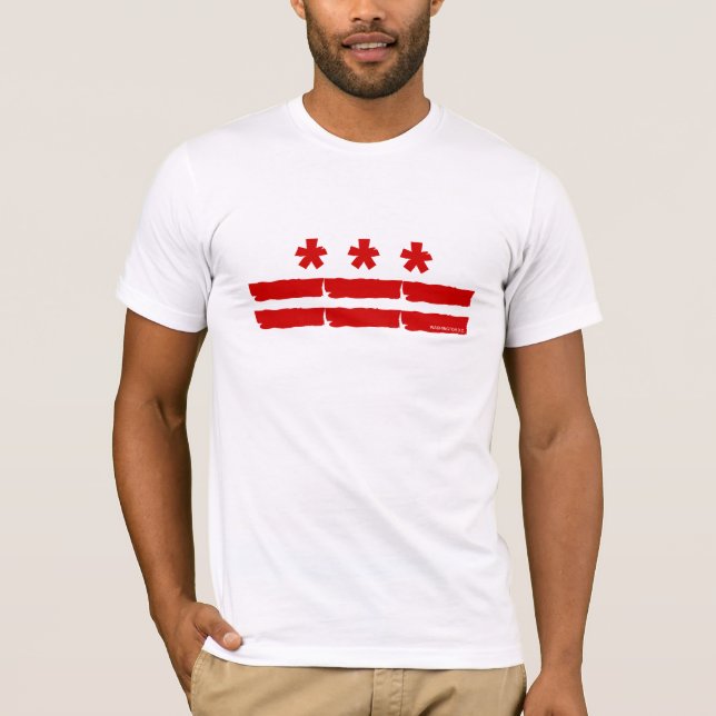 Washington DC-flagga T Shirt (Framsida)