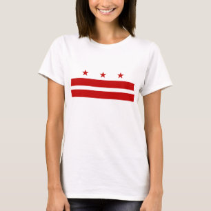 Washington DC-flagga Tee Shirt