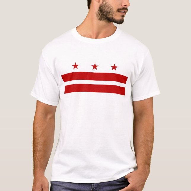 Washington DC Flagga Tee Shirt (Framsida)