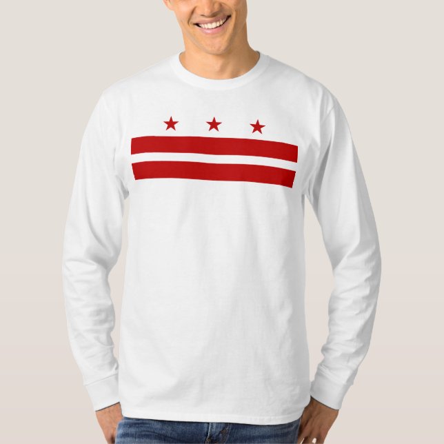 Washington DC-flagga Tee Shirt (Framsida)