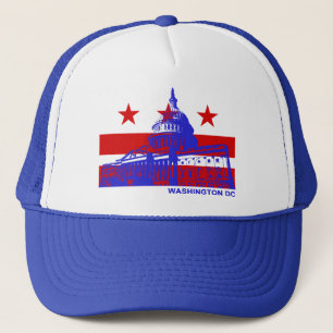 Washington DC Flagga Truckerkeps