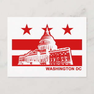 Washington DC Flagga Vykort