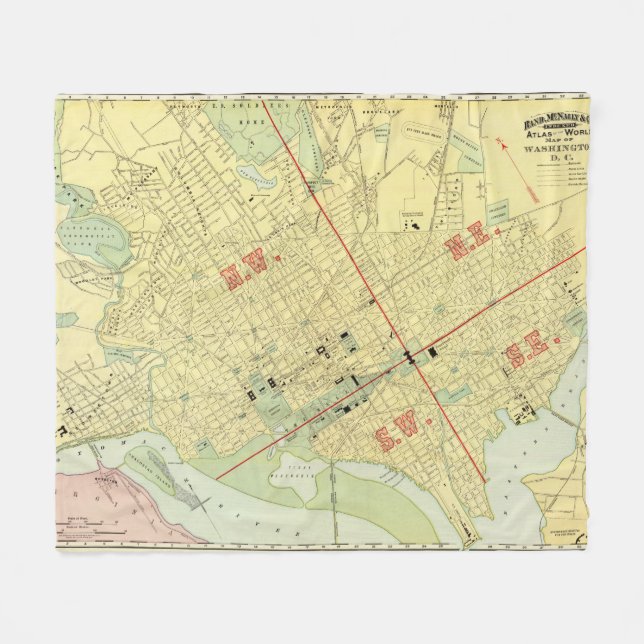 Washington DC Fleecefilt (Framsidan (Horisontell))