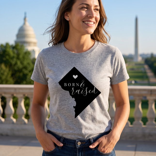 Washington DC Född och Uppvuxen Stat Tröja (Skapare uppladdad)