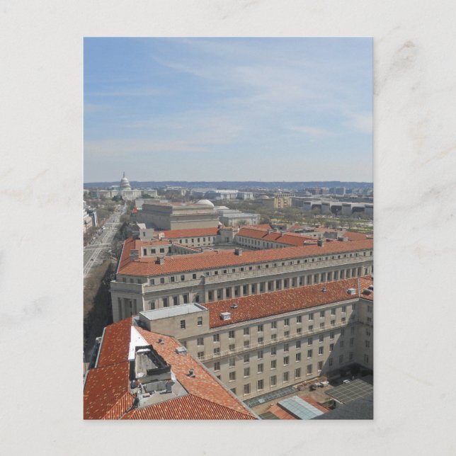 Washington DC från det gamla postkontoret Torn Vykort (Framsida)