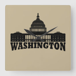Washington DC Fyrkantig Klocka