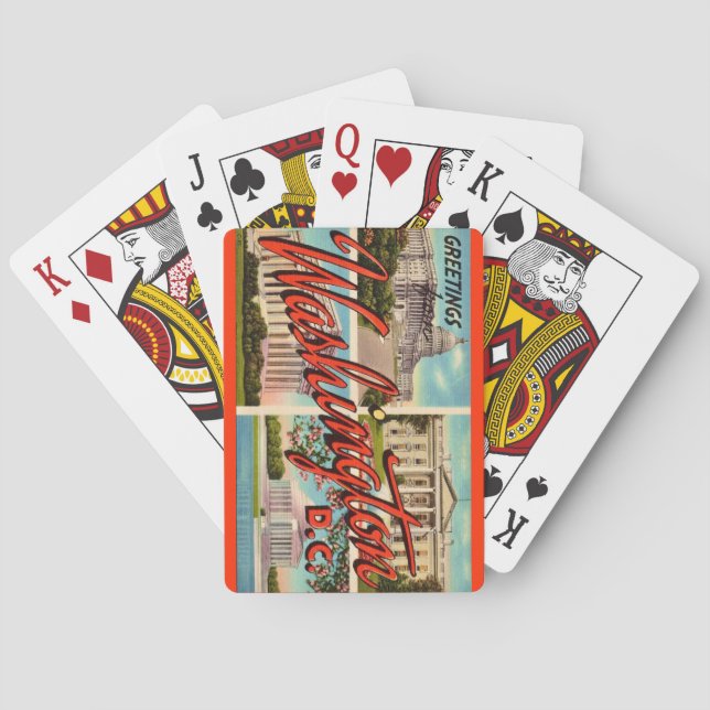 Washington DC Hälsningskort Lekkort Casinokort (Baksidan)