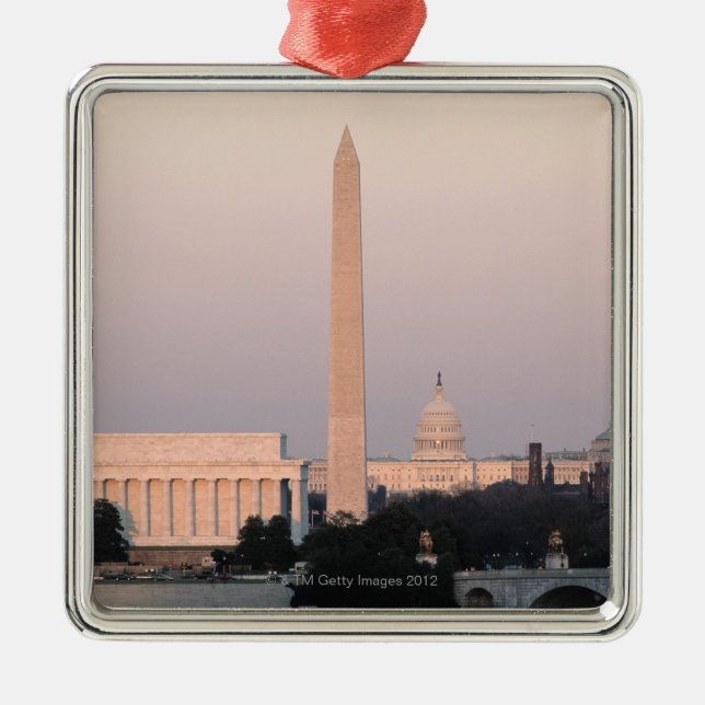 Washington DC-horisont Julgransprydnad Metall (Framsidan)