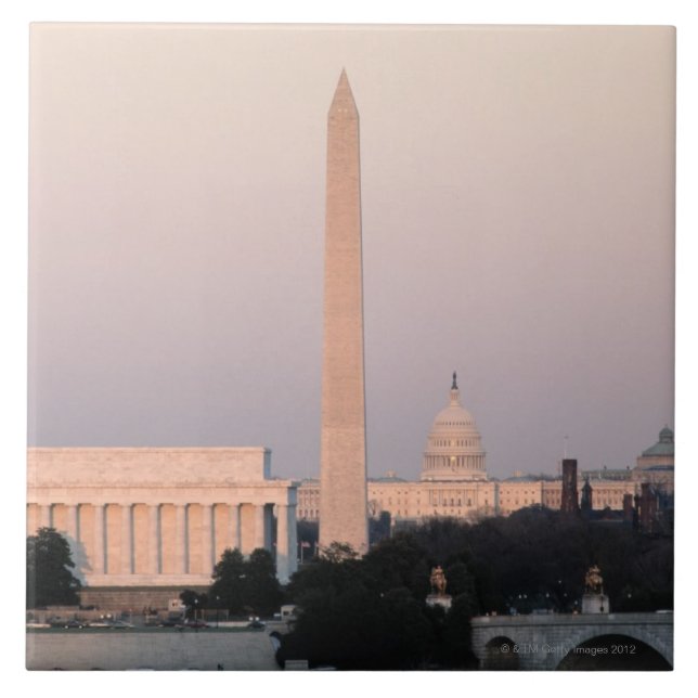 Washington DC-horisont Kakelplatta (Framsidan)