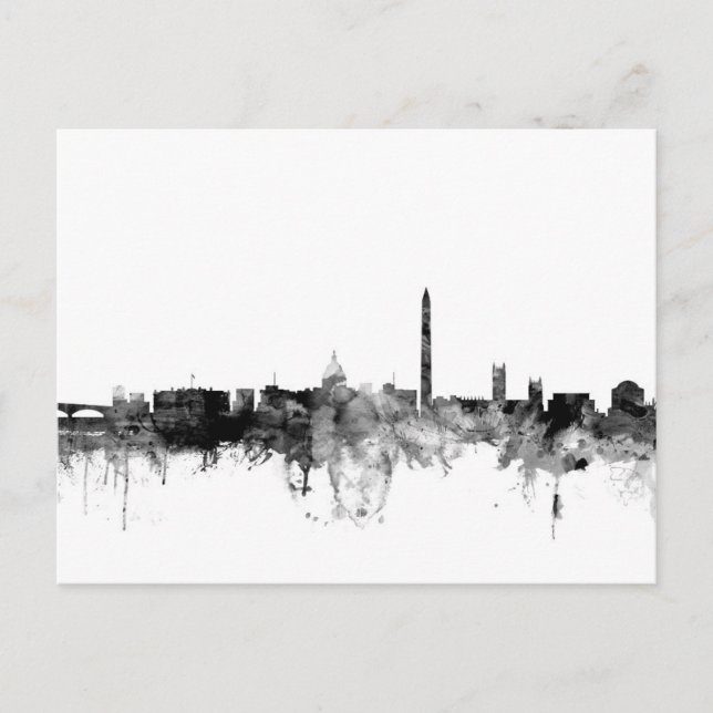 Washington DC-horisont Vykort (Framsida)