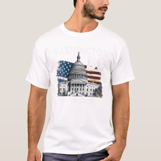 Washington DC Huvudstad Backe USA Souvenirs Gifts  T Shirt