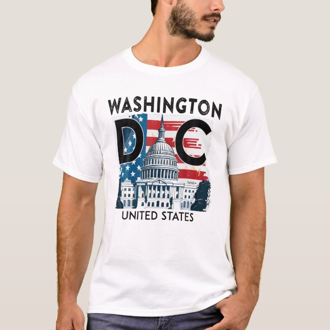 Washington DC Huvudstad Backe USA Souvenirs Gifts  T Shirt (Framsida)
