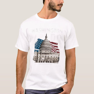 Washington DC Huvudstad Backe USA Souvenirs Gifts  T Shirt