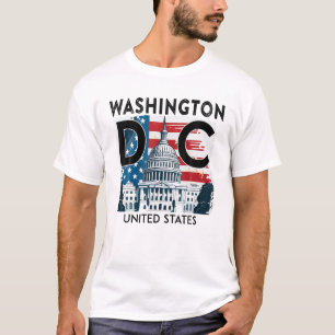 Washington DC Huvudstad Backe USA Souvenirs Gifts T Shirt