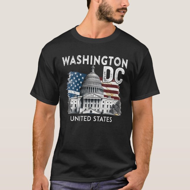 Washington DC Huvudstad Backe USA Souvenirs Gifts  T Shirt (Framsida)