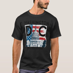 Washington DC Huvudstad Backe USA Souvenirs Manar T Shirt