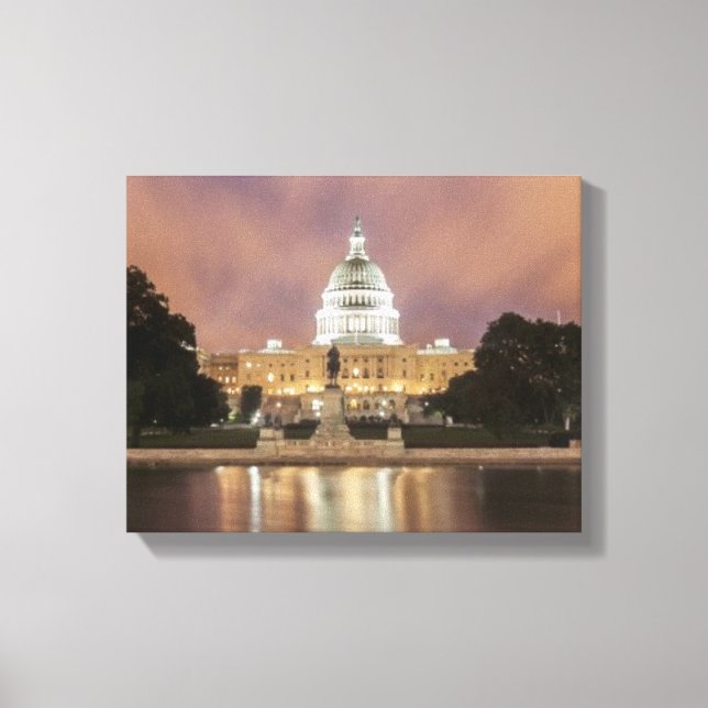 Washington DC, Huvudstad Byggnad Canvastryck (Framsida)