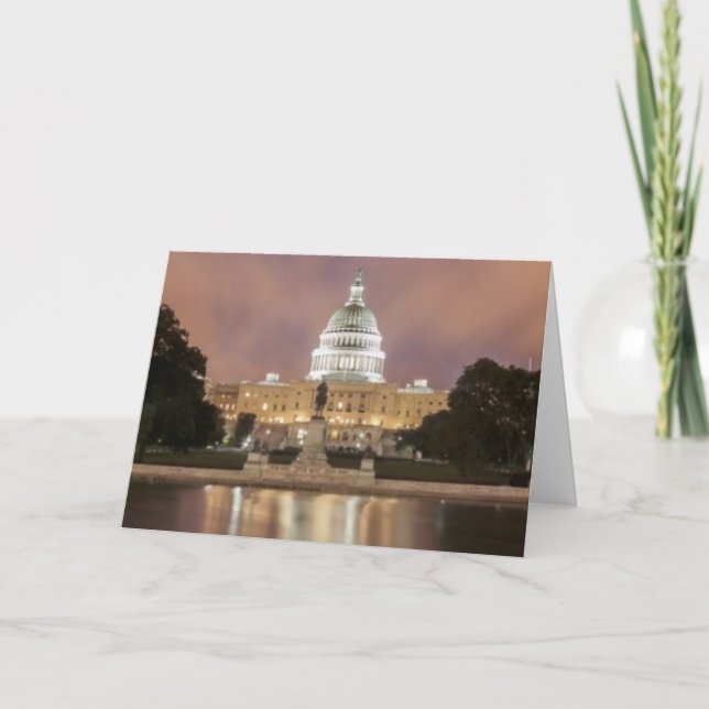 Washington DC, huvudstadbyggnad Kort (Framsida)