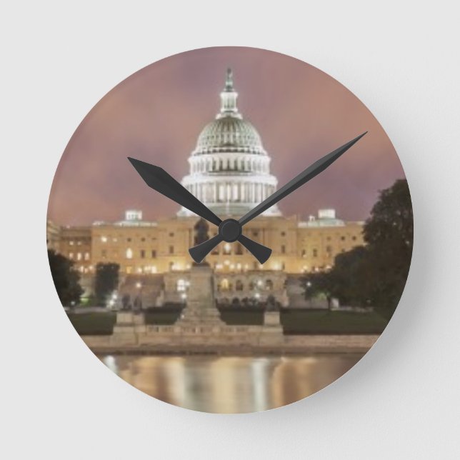 Washington DC, huvudstadbyggnad Rund Klocka (Framsida)