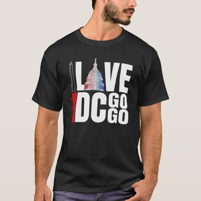 Washington DC I Kärlek Go Music 13 T Shirt (Framsida)