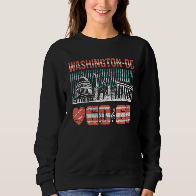 Washington DC I Kärlek Go Music 3 T Shirt (Framsida)