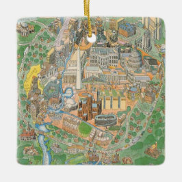 Washington DC Illustrerad Ornament