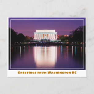 Washington DC Jefferson Memorial med körsbärsträd Vykort
