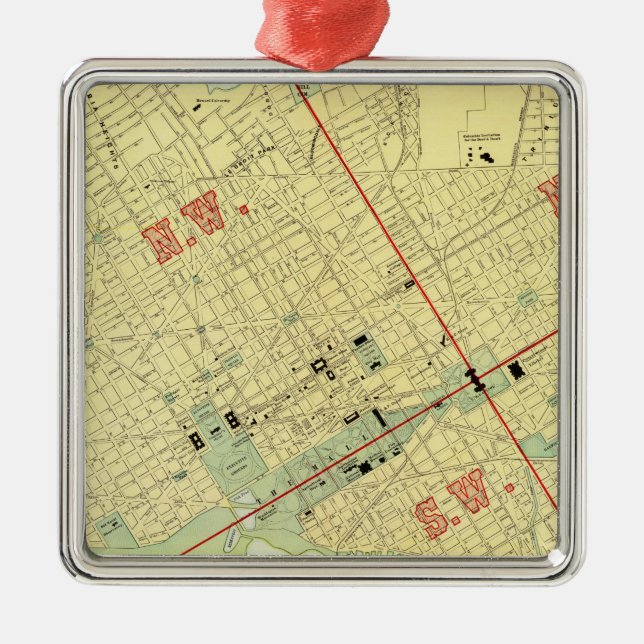 Washington DC Julgransprydnad Metall (Framsidan)