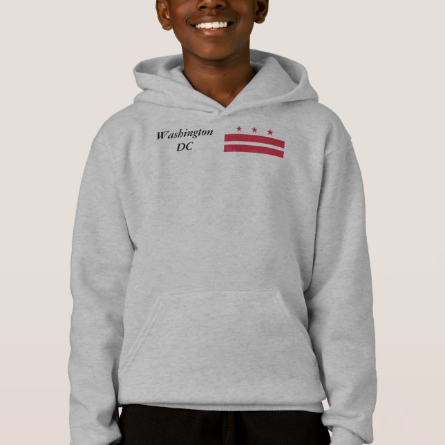 Washington DC-karta och flagga Tee Shirt (Framsida)